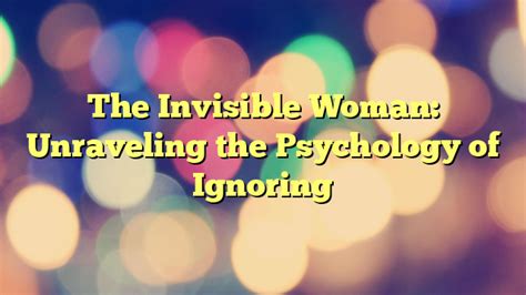 The Invisible Woman, Unraveling Secrets and Yearning for Love, Starring Ursula Jeans!